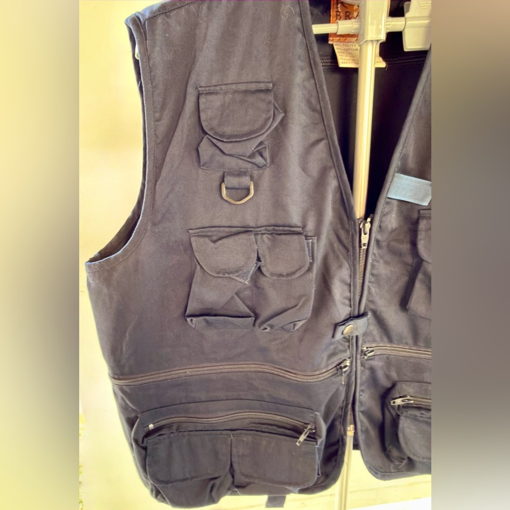Rio Bravo Prestige Utility Vest XL Black Multi Pocket Fishing Hunting Tactical - Picture 5 of 7